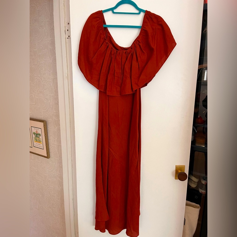 Zara linen dress - off the shoulder or flowly sleeve